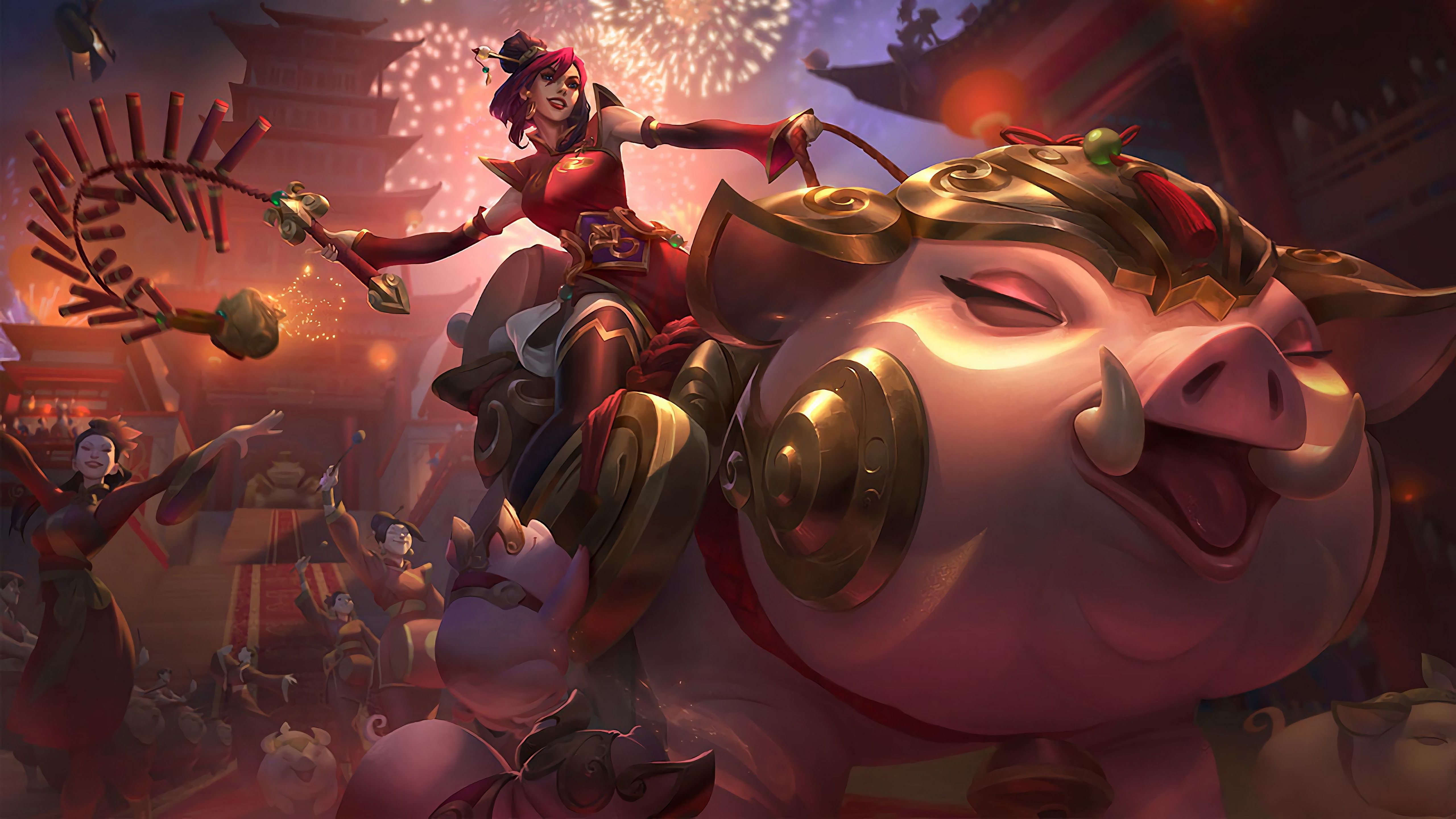 Firecracker Sejuani Splash Art 4K Wallpaper