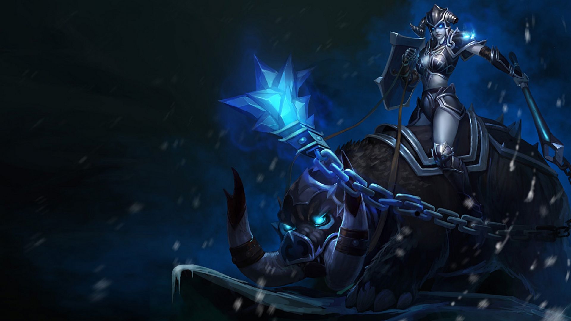 Darkrider Sejuani (Chinese) of Legends Wallpaper. League of legends, League of legends characters, League