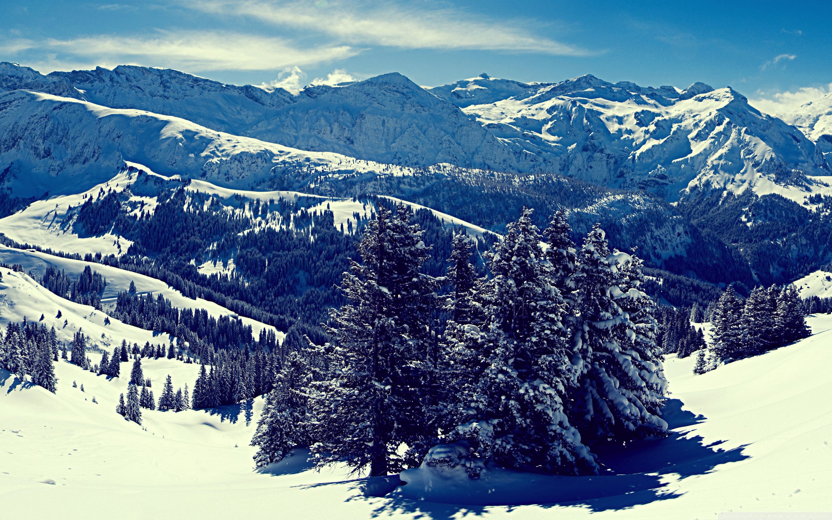 Winter Mountain Landscape Wallpaper