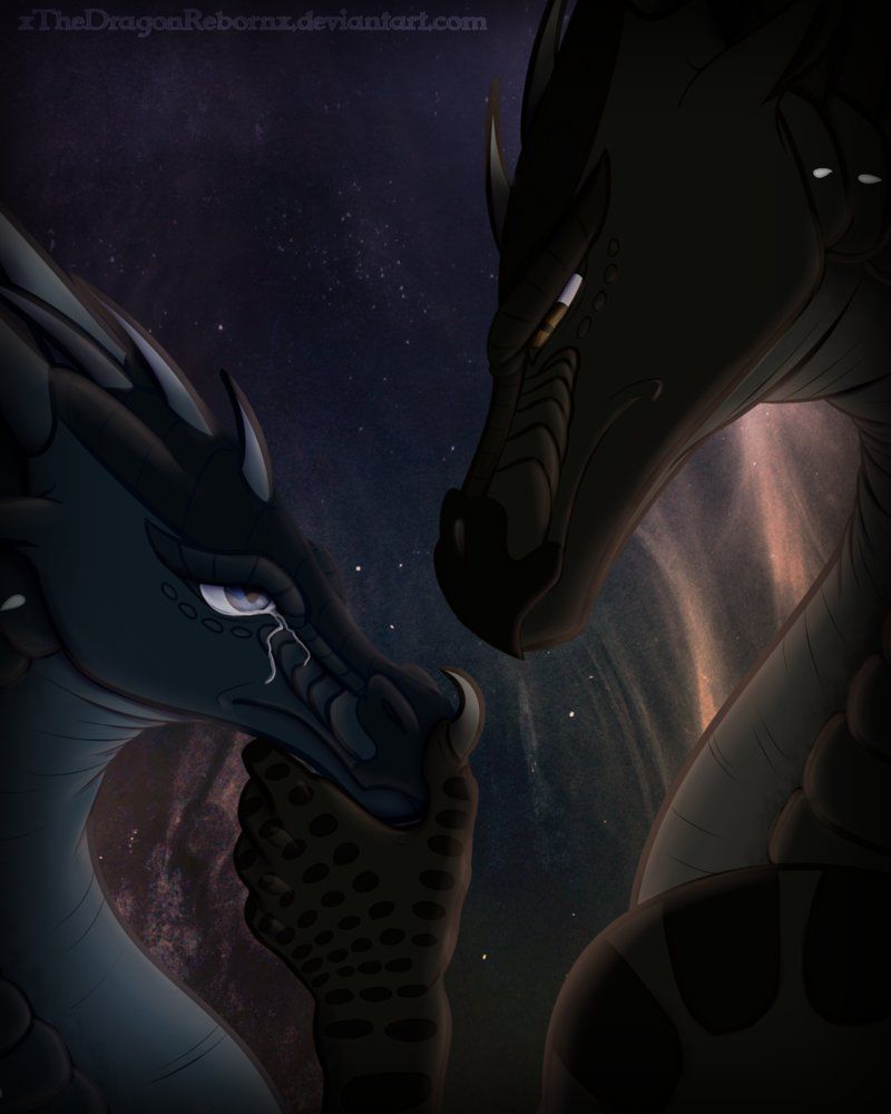 not completely sure but I think this is Darkstalker and Clearsight. Wings of fire, Wings of fire dragons, Fire art