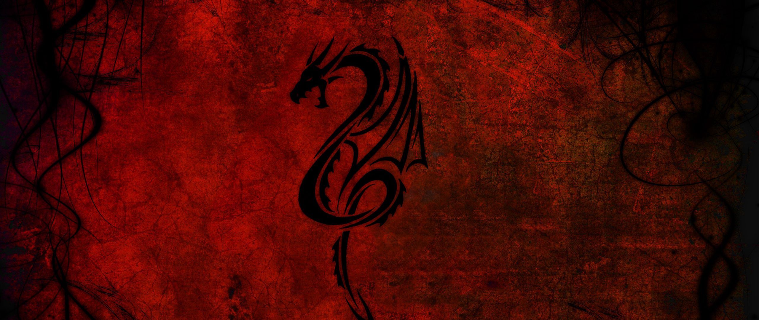Black And Red Dragon Wallpaper