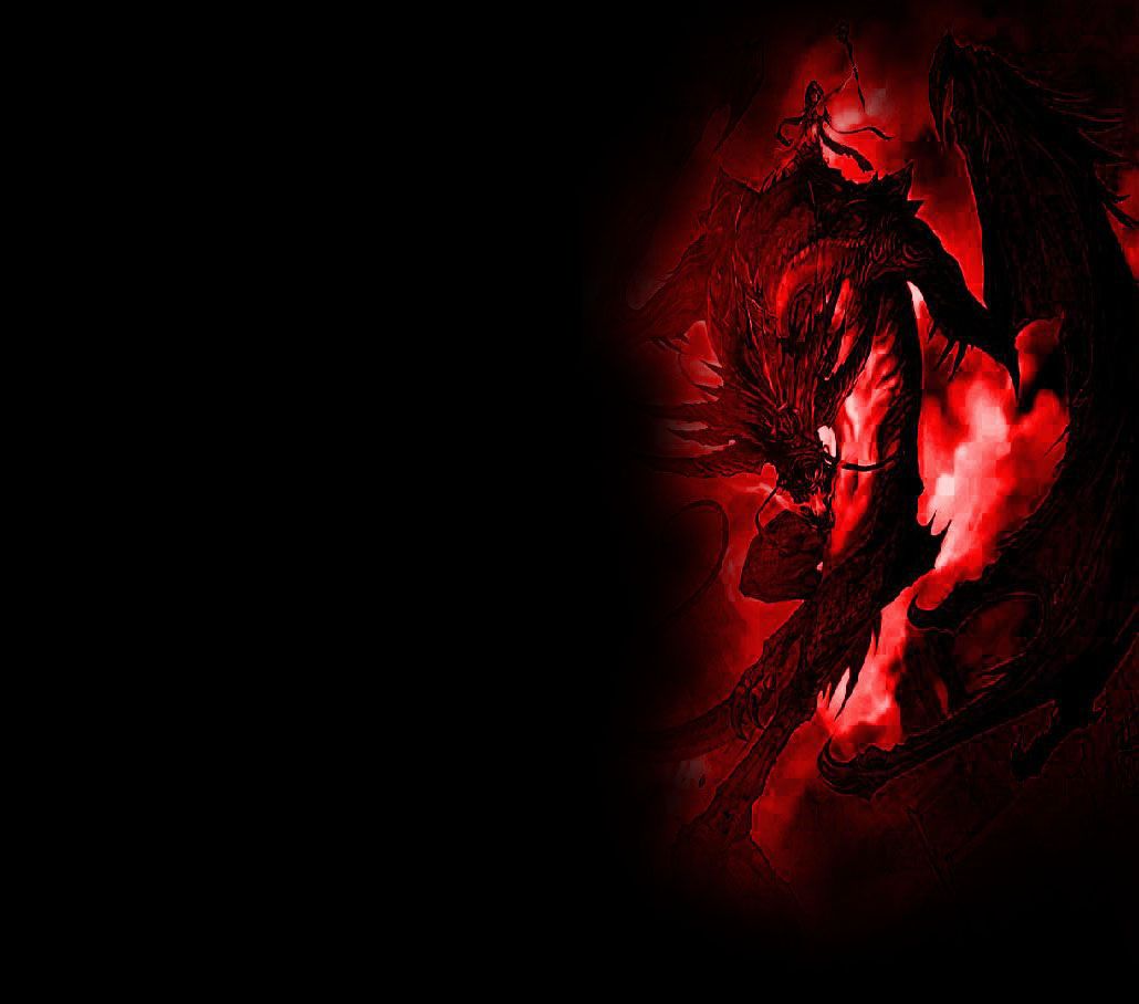 Red Black Dragon Wallpaper