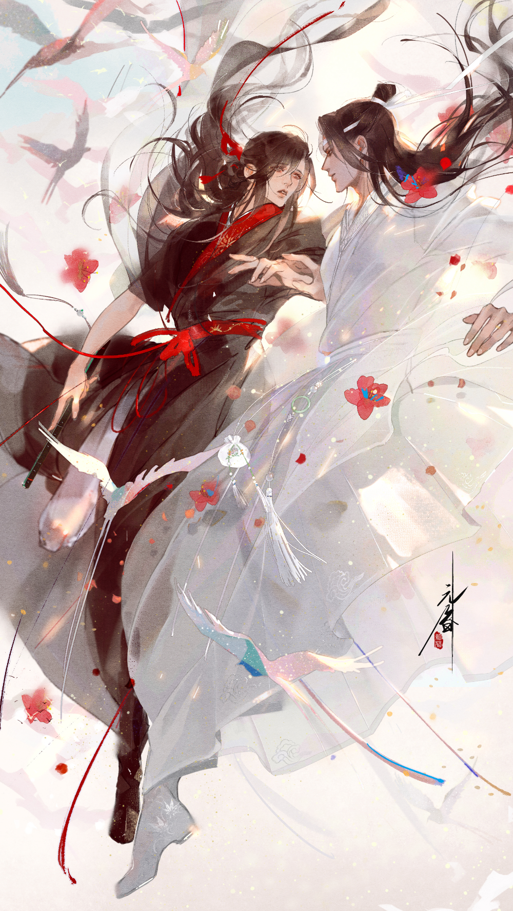 紅花血月 on Twitter. Art, Anime, Cute anime guys