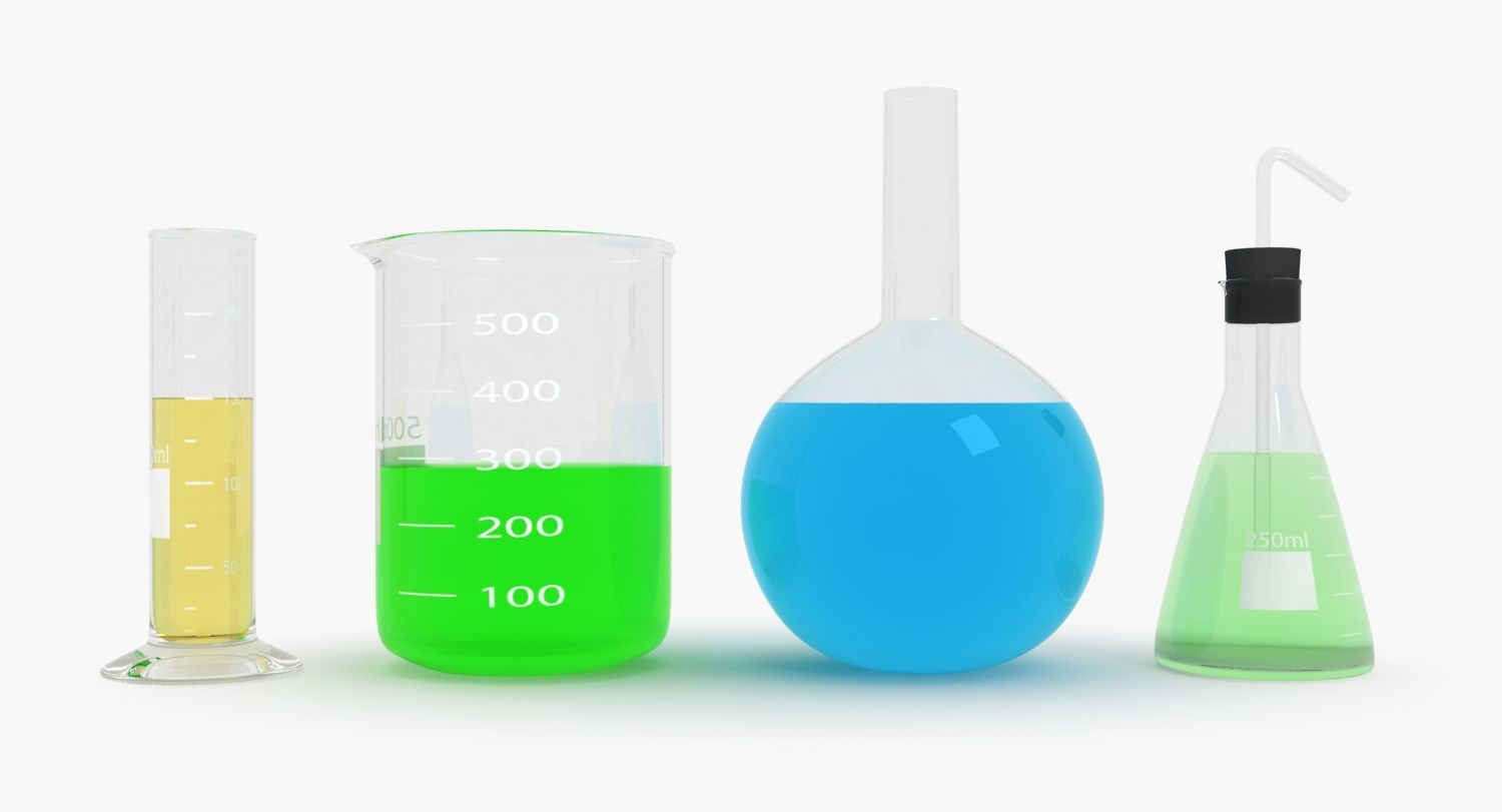 3D model #beaker #flask #conical #florence #graduated #cylinder #chemistry #chimie #lab #laboratory #vial #medecine. Fun experiments for kids, Flask, 3D model