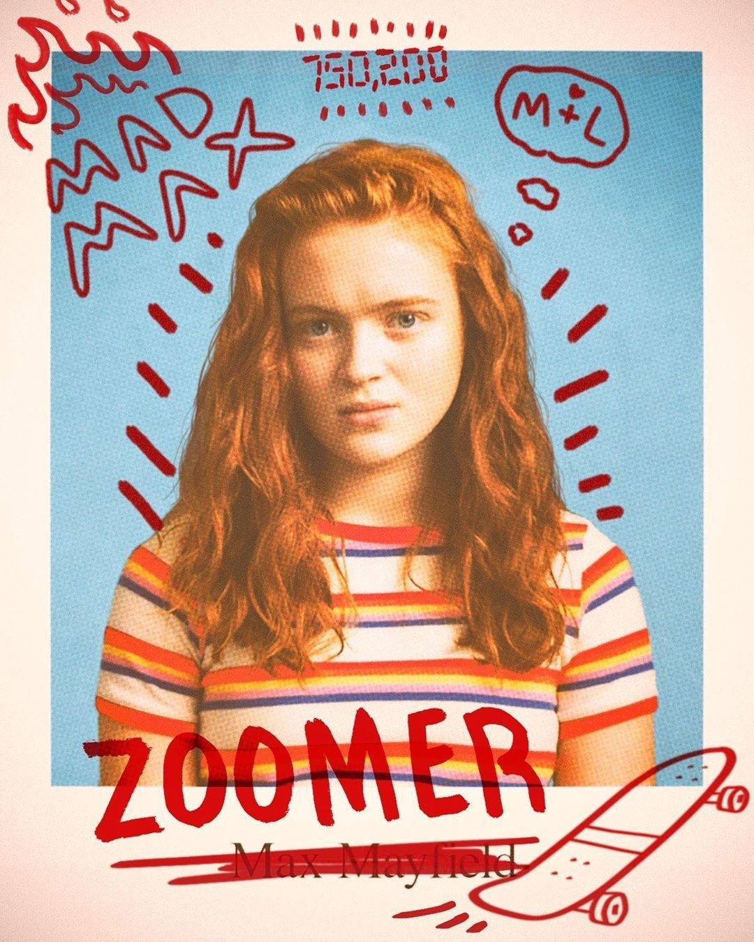 Max Mayfield is The Zoomer. Stranger Things 3. Stranger things sticker, Stranger things max, Stranger things characters