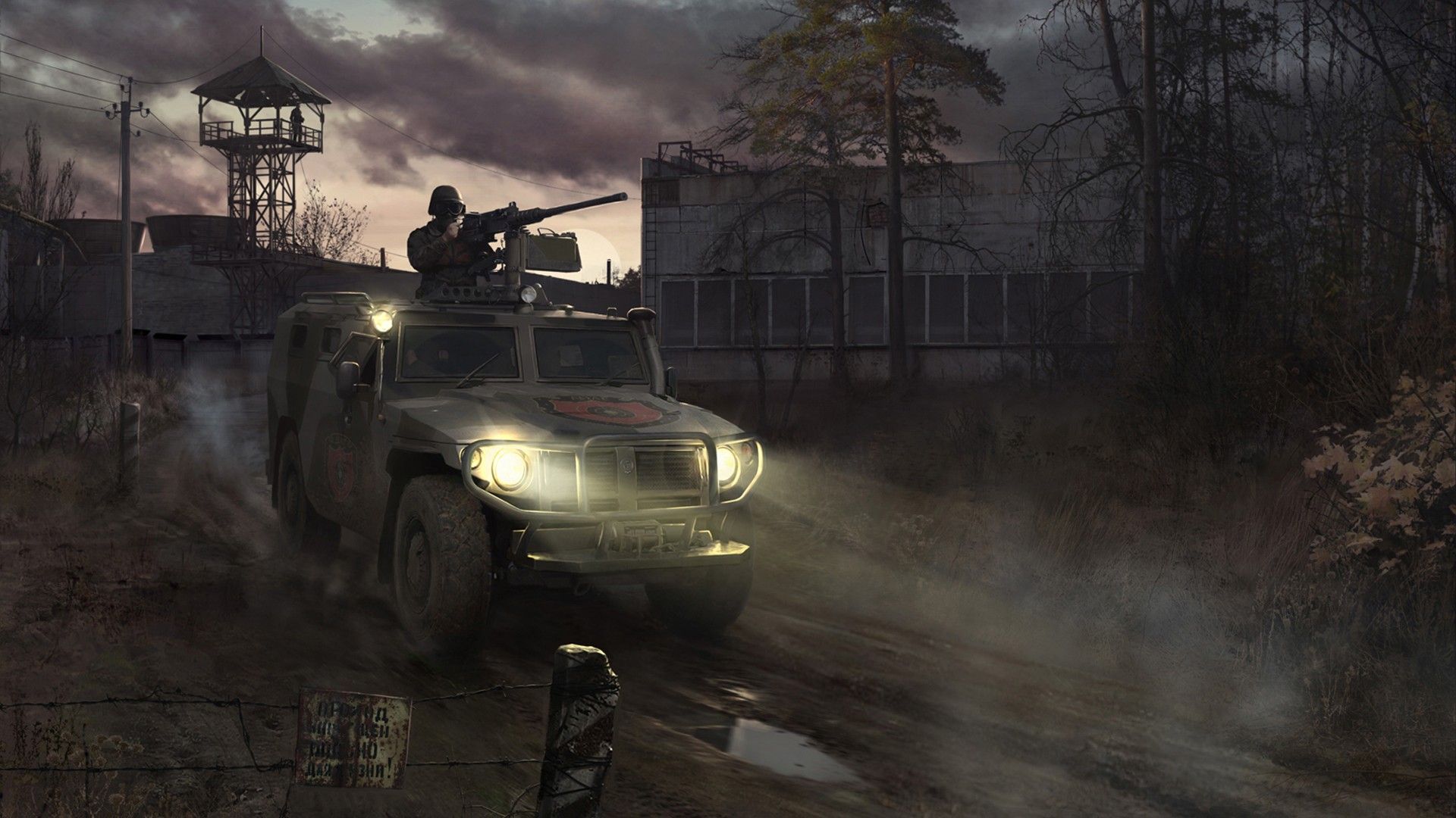 Download 1920x1080 HD Wallpaper stalker 2 fighting vehicle chernobyl light overcast, Desktop Background HD