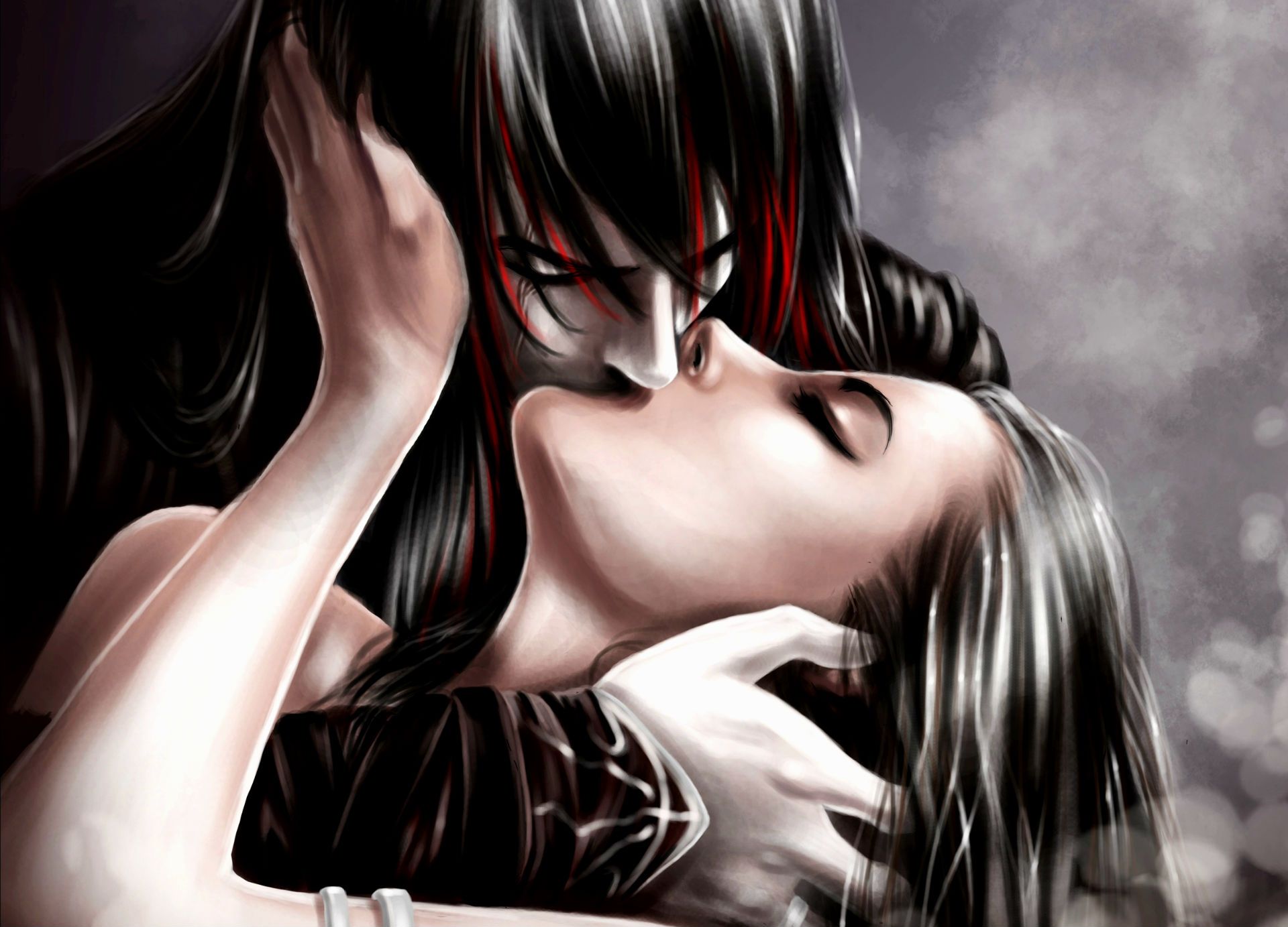 Dark horror fantasy art gothic vampires women men girl boy love romance wallpaperx1383