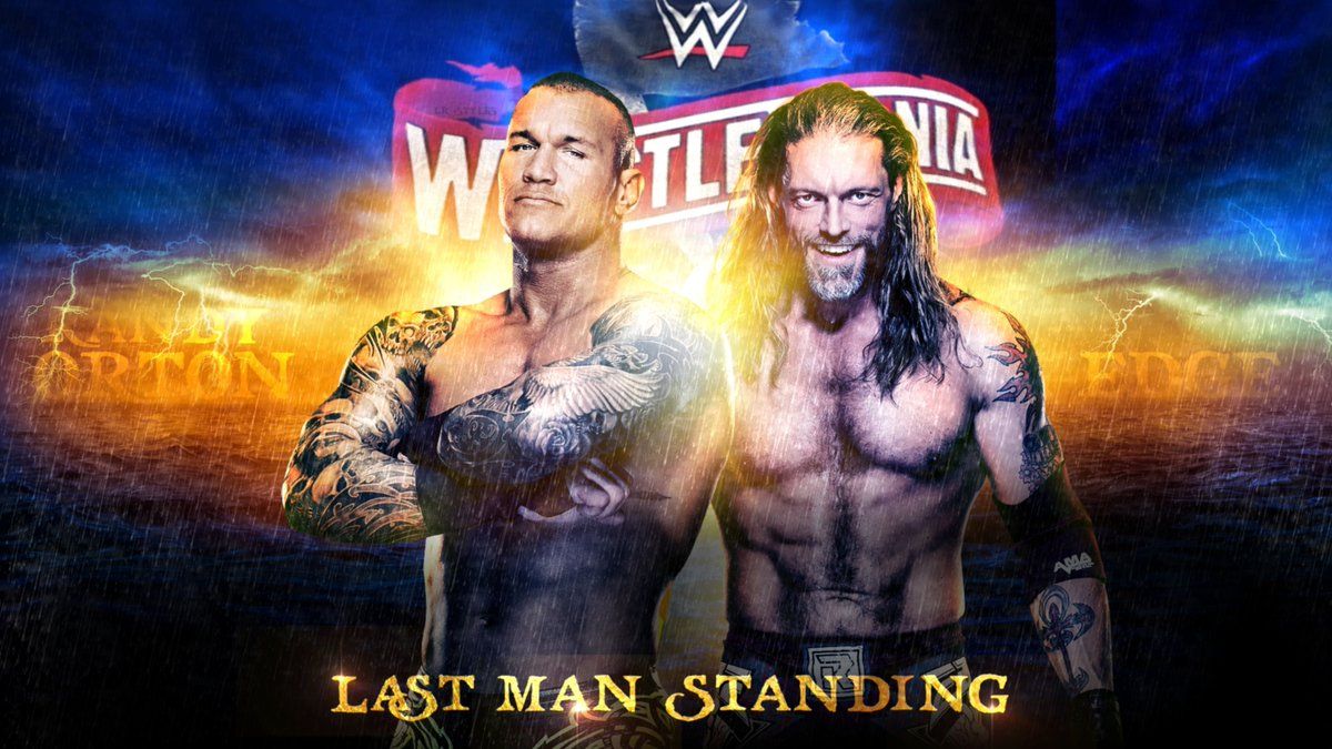 Lucio Rodrigues Man Standing Randy Orton vs Edge Wallpaper #WrestleMania #Wrestlemania36 #WWE #RAW