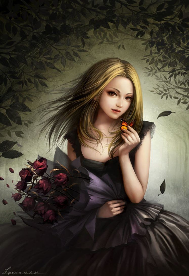 Beautiful Girl With Flower