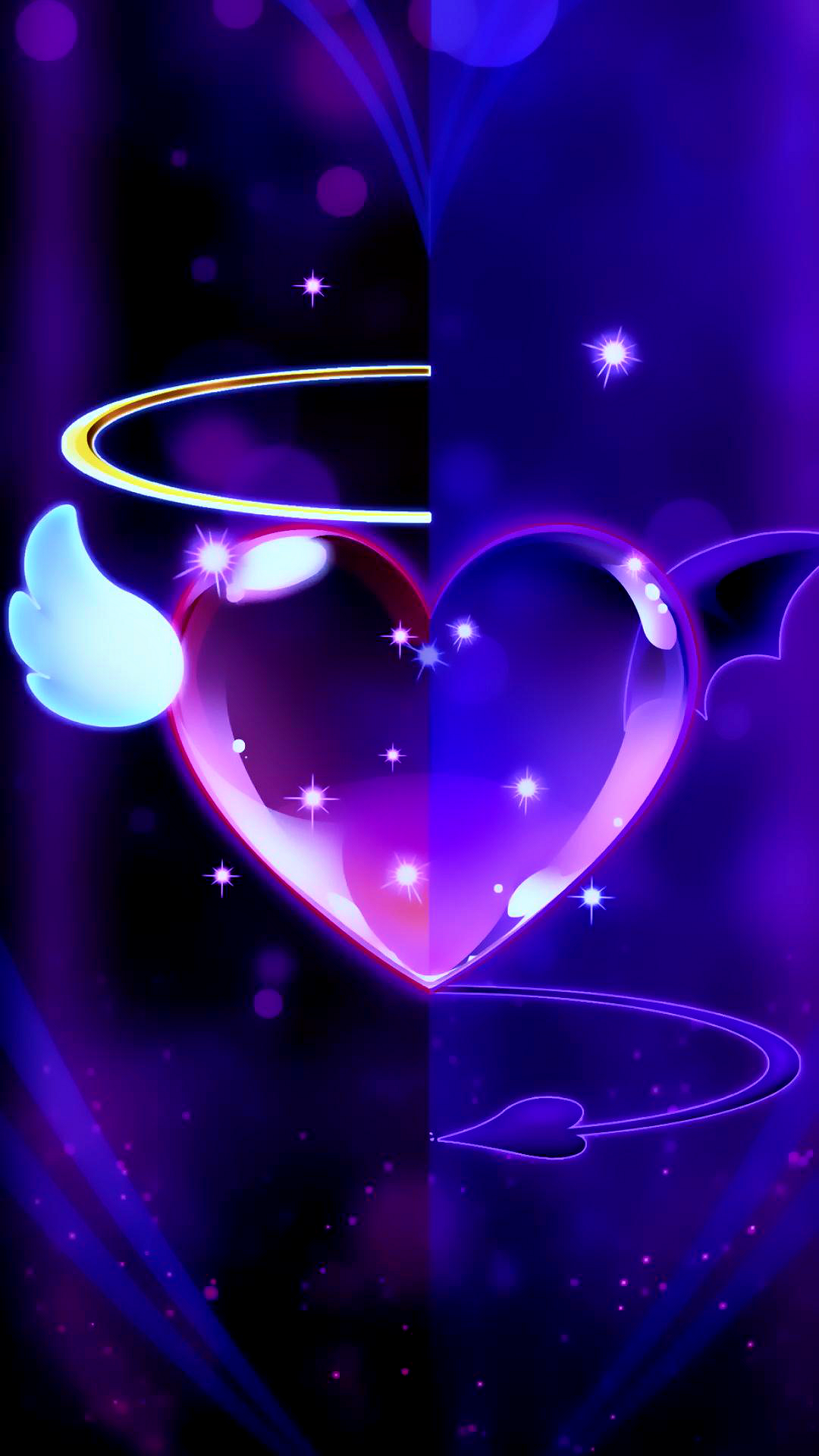 Hearts. Cute galaxy wallpaper, Galaxy wallpaper, Neon wallpaper