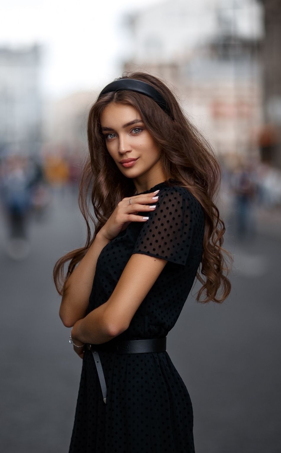 Black dress, pretty, long hair, woman model wallpaper. Women, Girl photography, Model