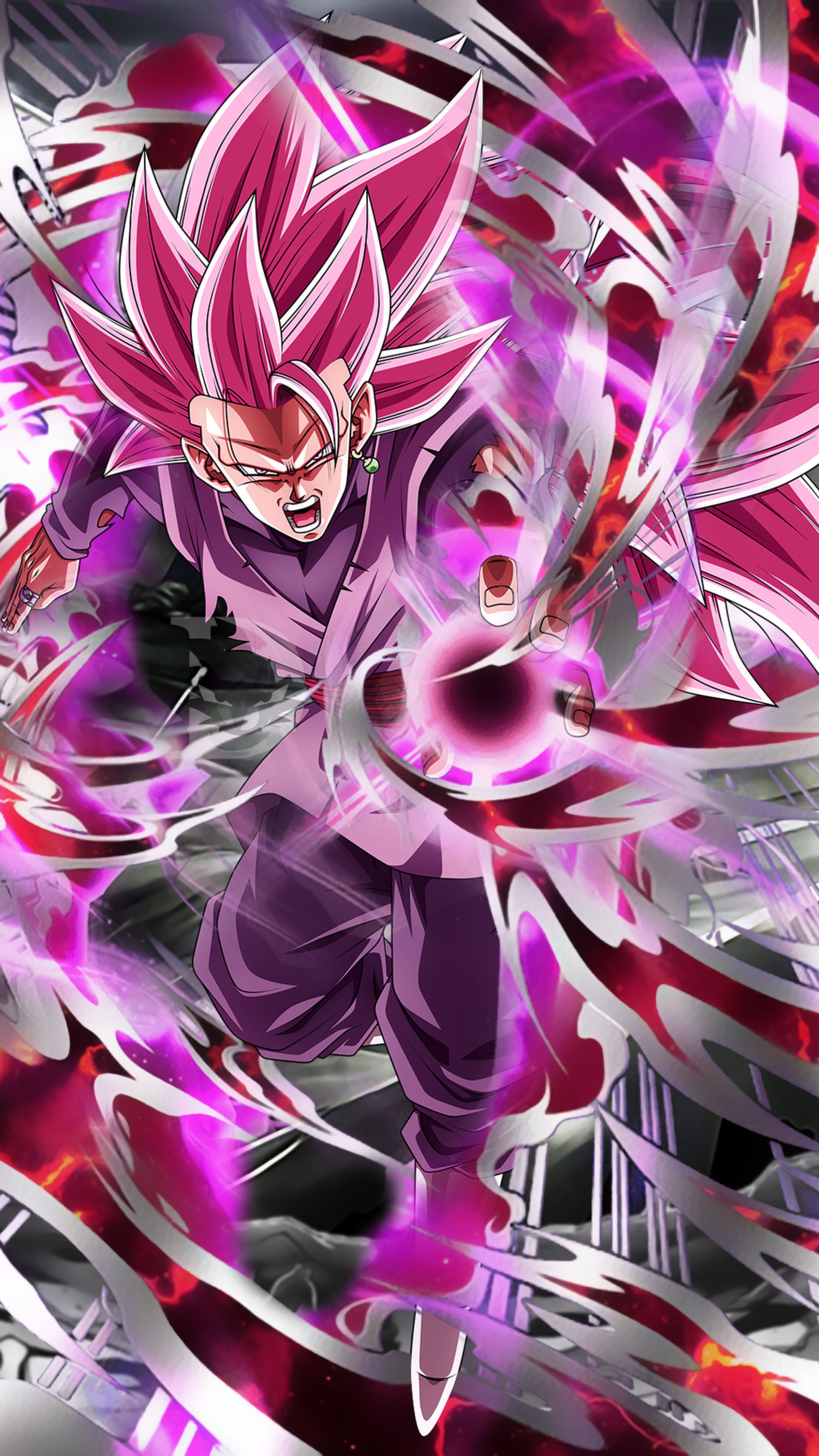 Rose Gold Goku Black Rose Wallpaper 4k
