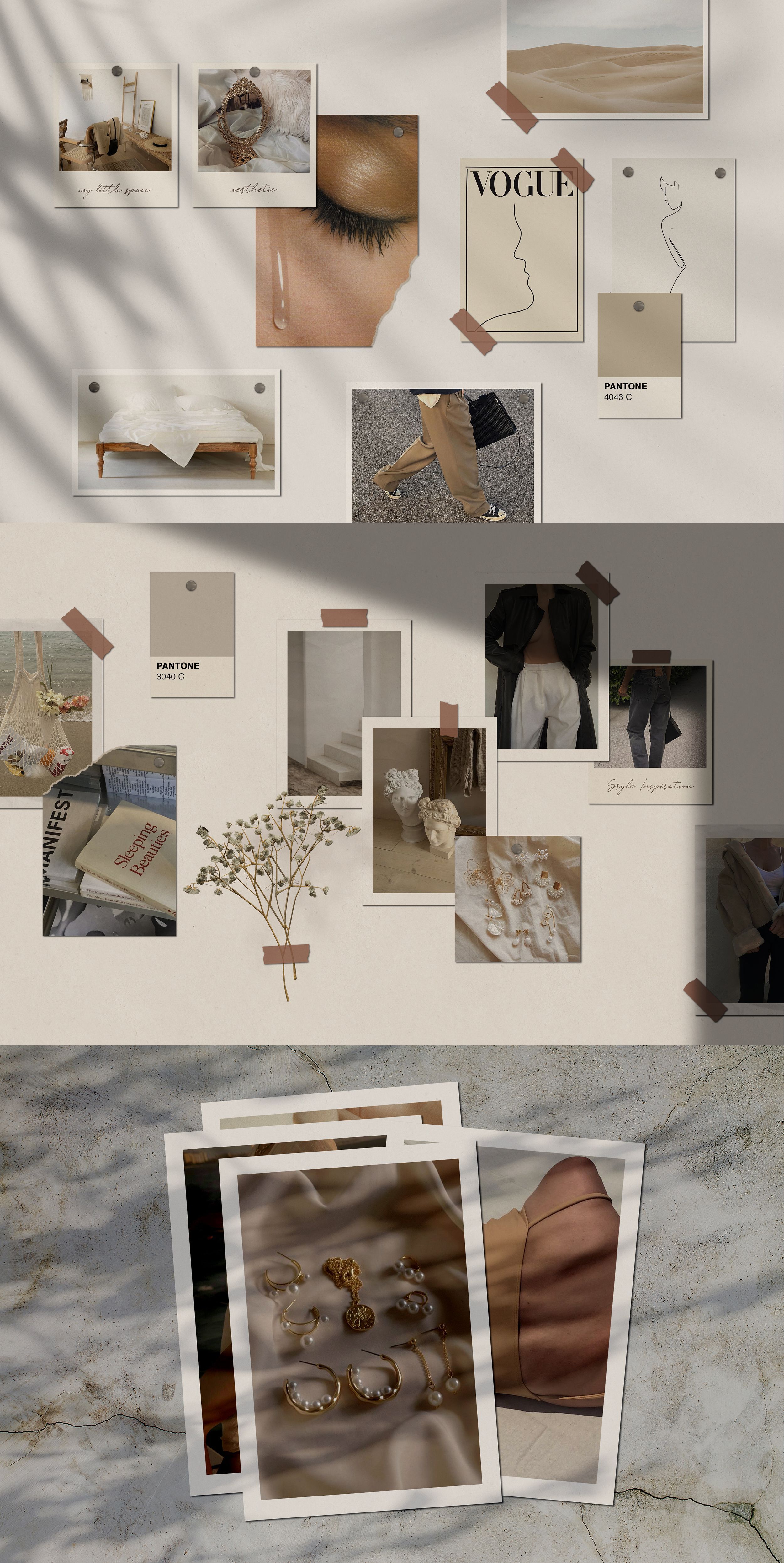 Realistic Mood Board Mockups PSD. Aesthetic room decor, Mood board, Aesthetic pastel wallpaper