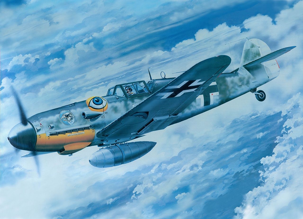 Photos Airplane Bf Painting Art Aviation