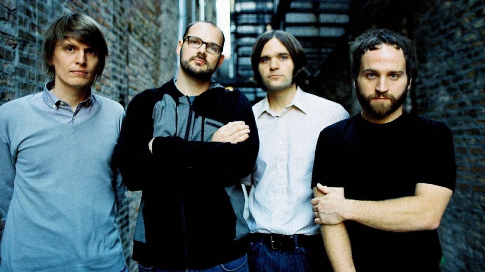 Download Wallpaper 1920x1080 death cab for cutie, band, beard, walls Full HD 1080p HD Background