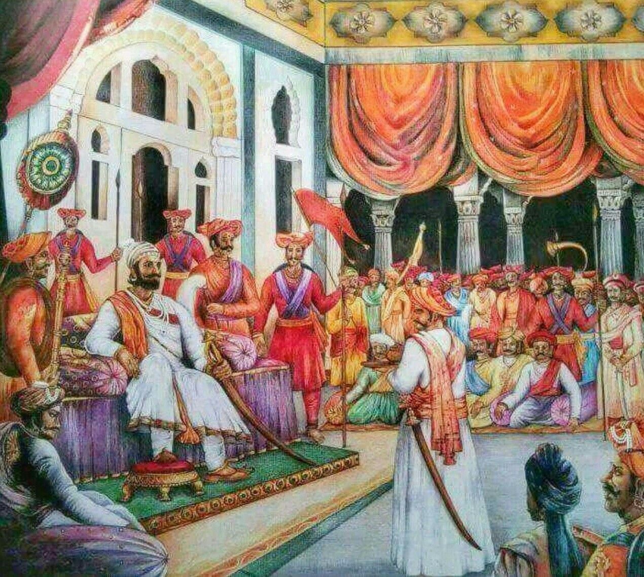 Shivaji Maharaj Rajyabhishek. Warriors wallpaper, Shivaji maharaj HD wallpaper, History painting