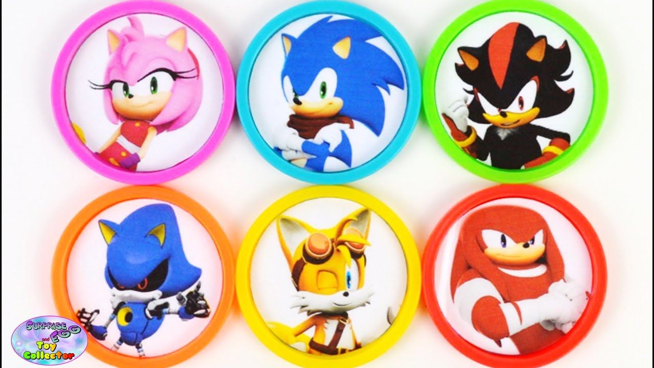 Learn Colors with Sonic Boom Amy Rose Shadow Tails Toys Surprise Egg and Toy Collector SETC