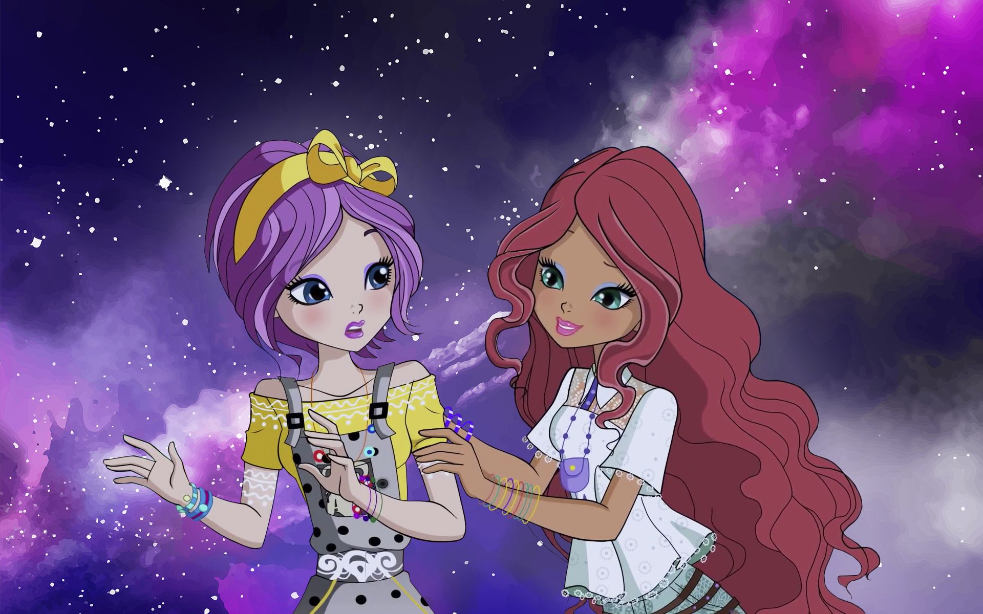 Winx Club season 8 wallpaper with Cosmix and casual outfits