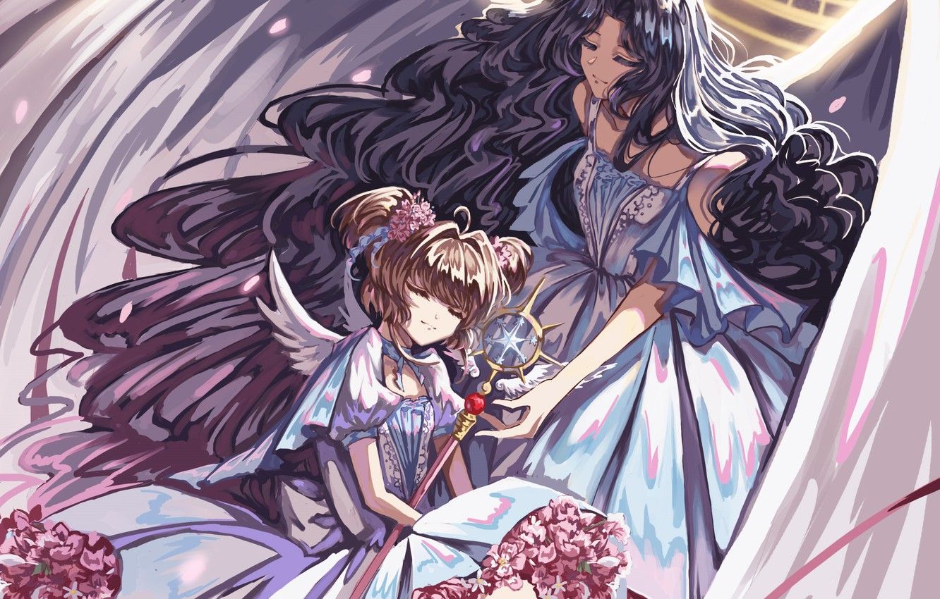 Wallpaper Girls, Angel, Anime, Art, Card Captor Sakura, Sakura Collector Cards Image For Desktop, Section сёнэн