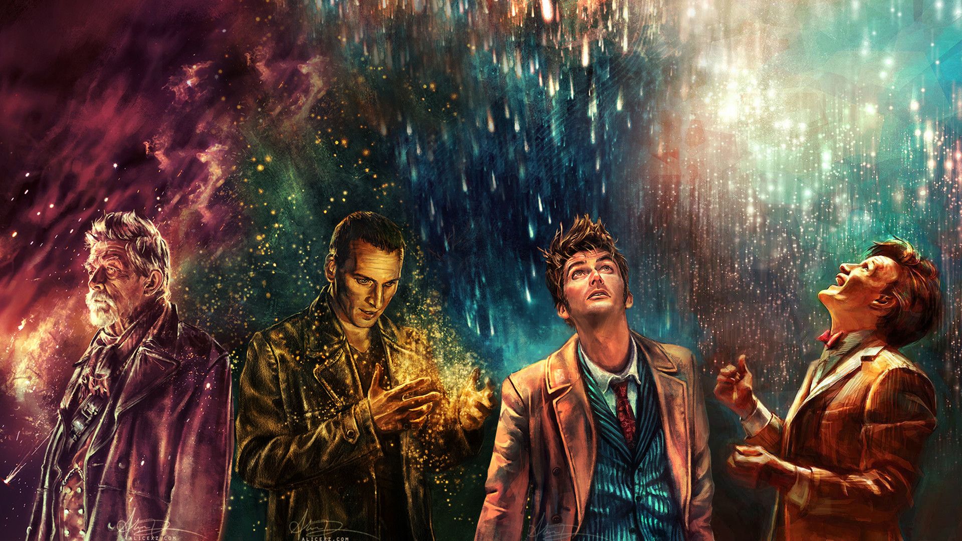 Could someone add the 12th Doctor to this wallpaper?