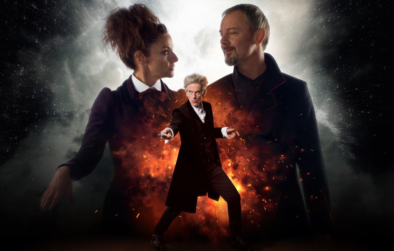 Wallpaper space, stars, actors, Doctor Who, Doctor Who, John Simm, Peter Capaldi, The Twelfth Doctor, Twelfth Doctor, Michelle Gomez, looking at each other image for desktop, section фильмы