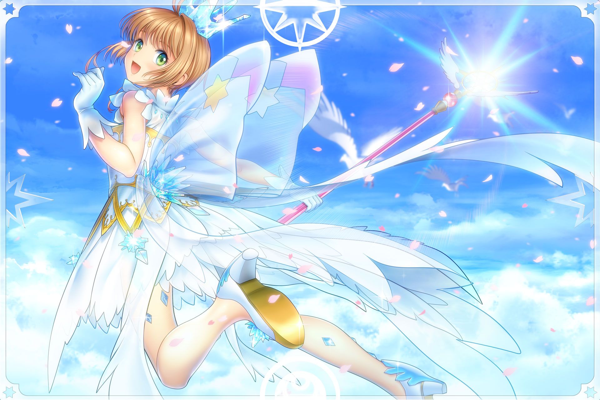 Title Anime Cardcaptor Sakura Sakura Kinomoto Card Captor Fairy HD Wallpaper