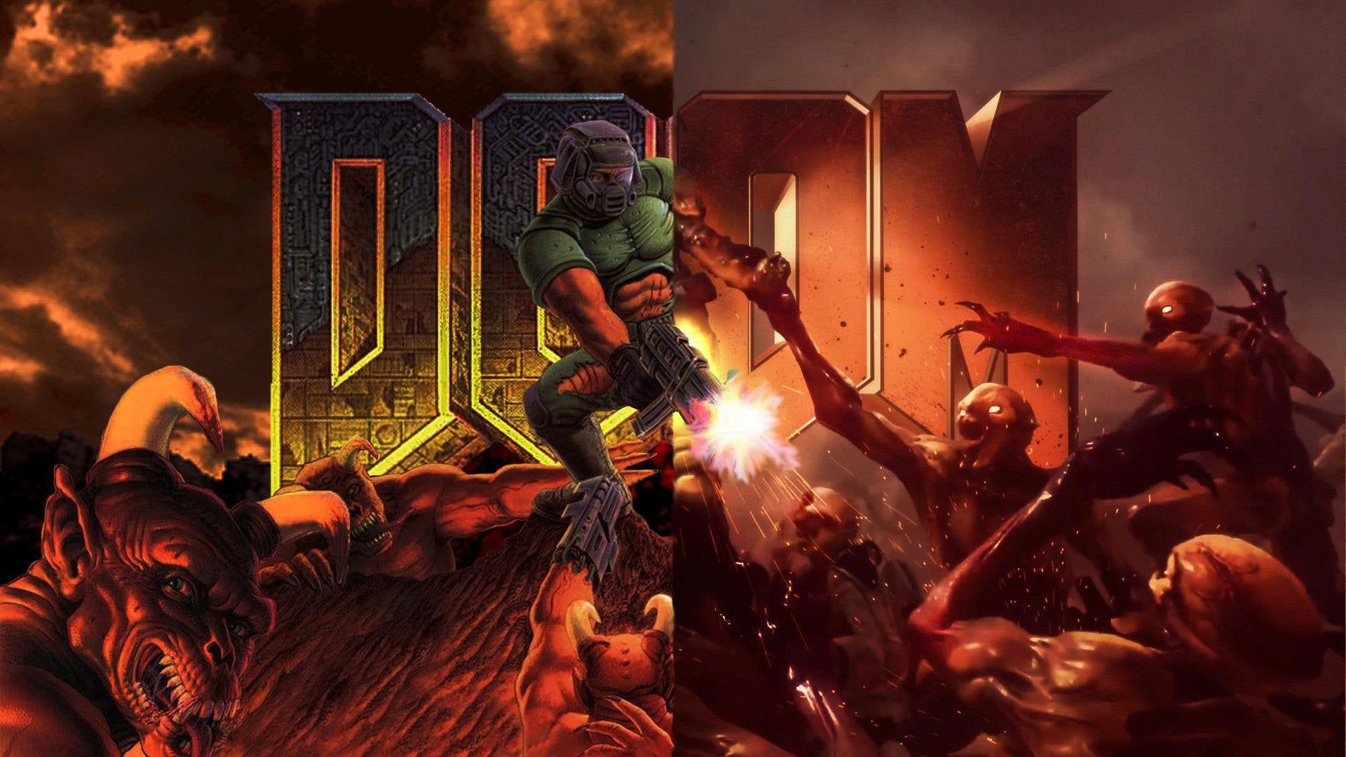 I Mixed the Classic Doom Wallpaper with the New One!