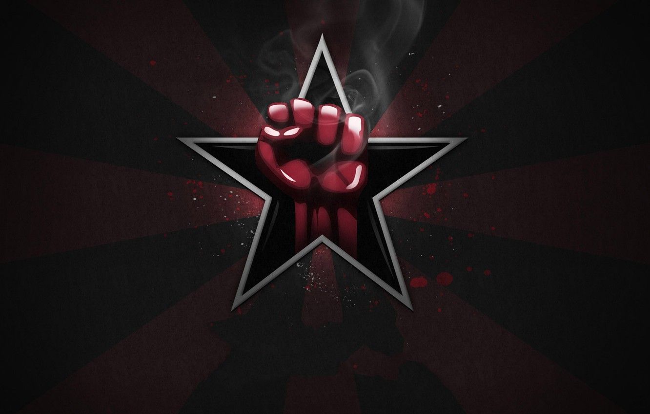 Wallpaper red, star, symbol, fist, work harder comrade image for desktop, section рендеринг