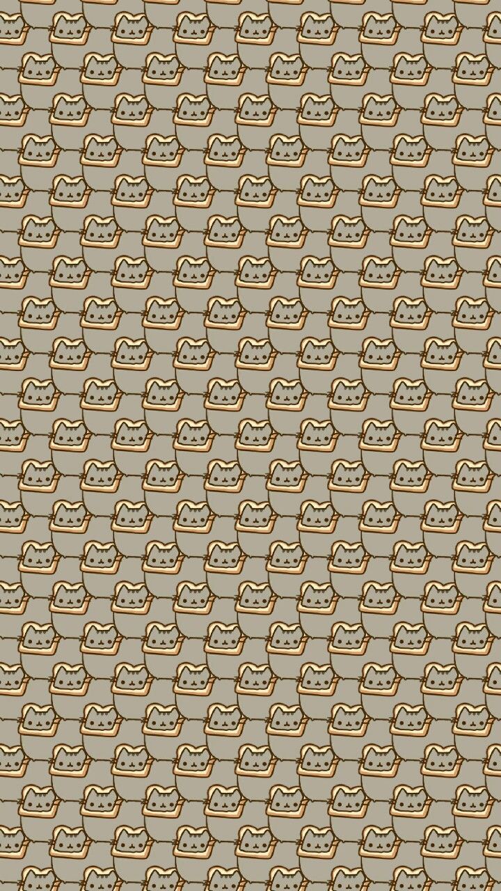 More wallpaper! Pusheen; bread