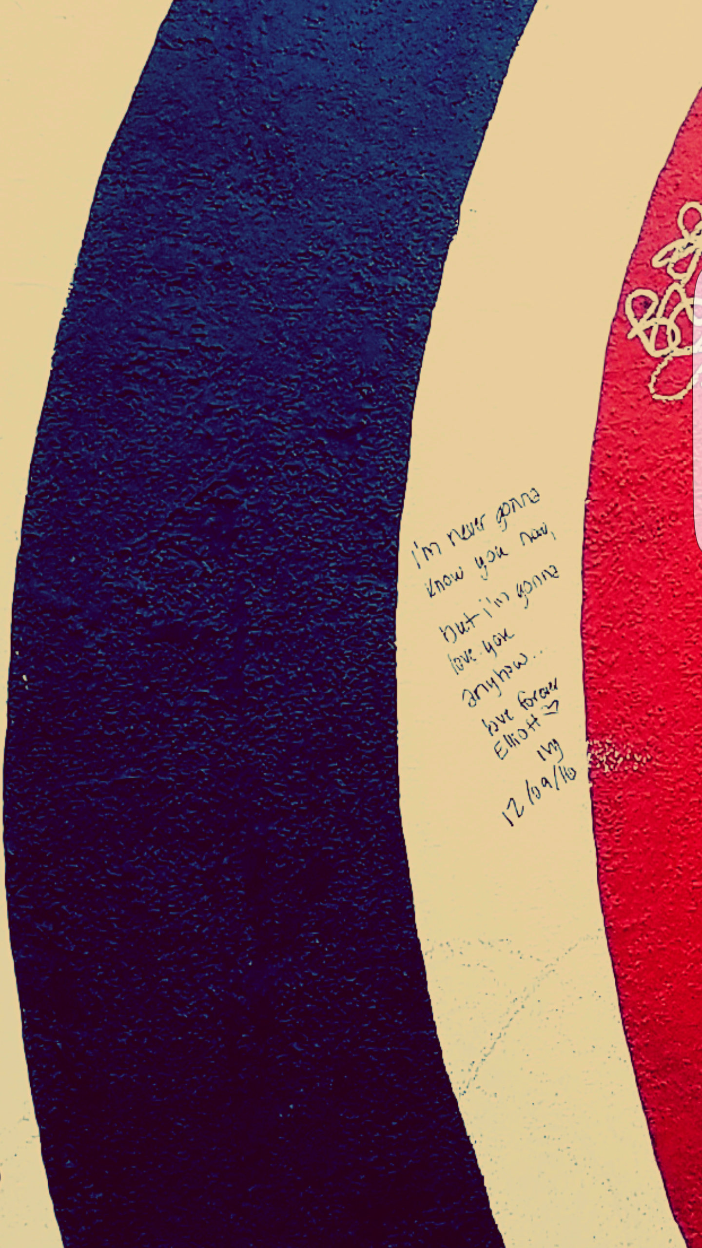 Note I found on the Elliott Smith wall that I thought made a nice phone wallpaper