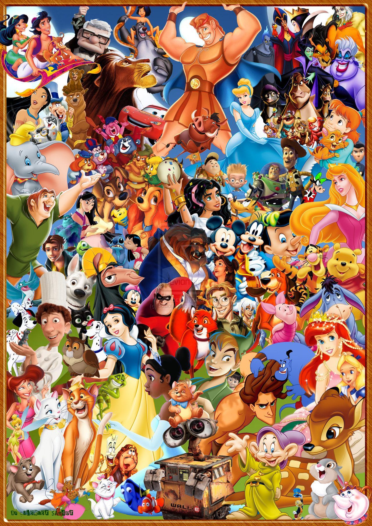 Walt Disney. Disney collage, Disney drawings, Disney characters wallpaper