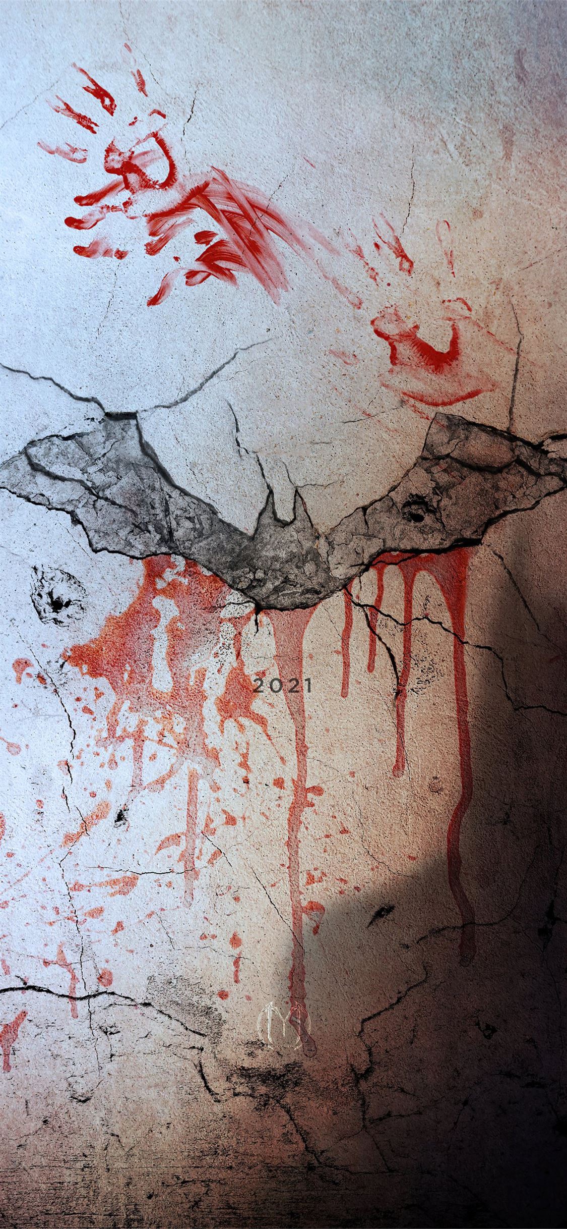 the batman 2021 logo iPhone X Wallpaper Free Download