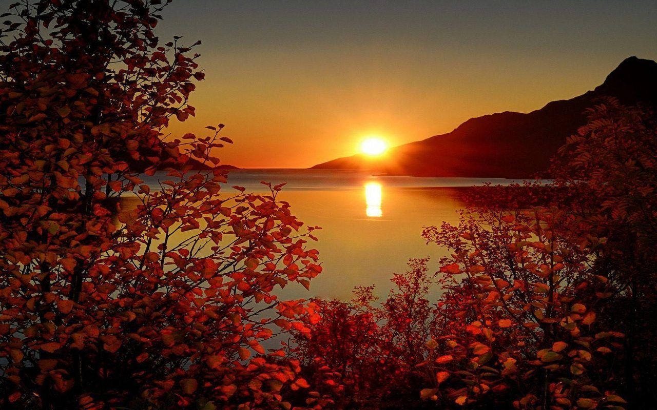Download Sunset Lake Beautiful Landscape Wallpaper Season Sunset Wallpaper & Background Download