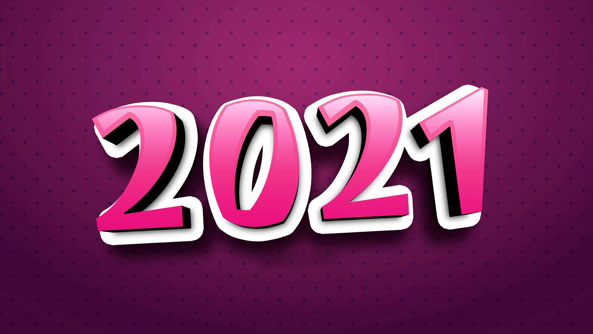 In Pink Background HD Happy New Year 2021 Wallpaper