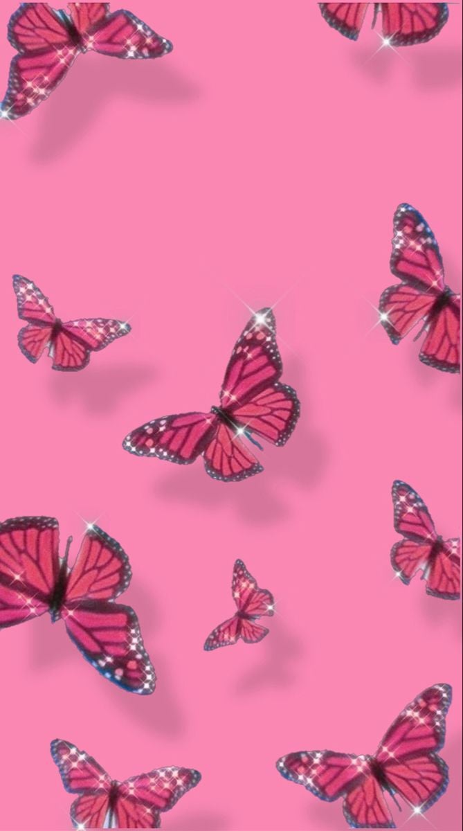 Cute Aesthetic Pink Butterfly Wallpapers - Wallpaper Cave