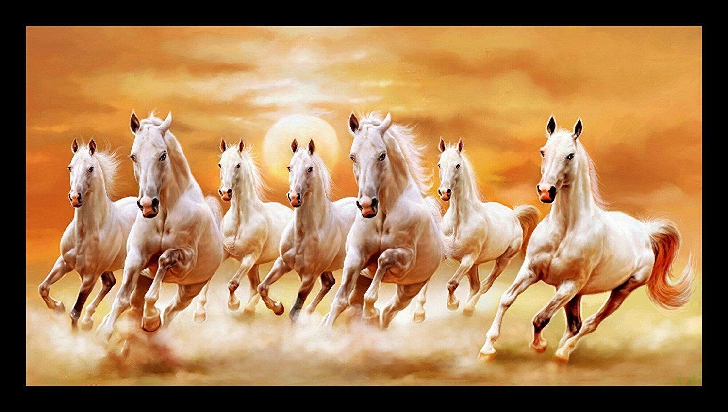 Seven Horses HD Wallpaper Seven Horses Painting Wallpaper & Background Download