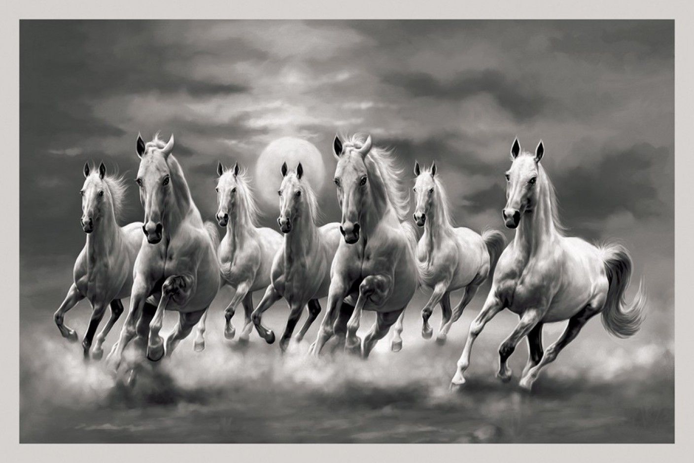 Black Horse Running at Sunset.Live Wallpaper - free download