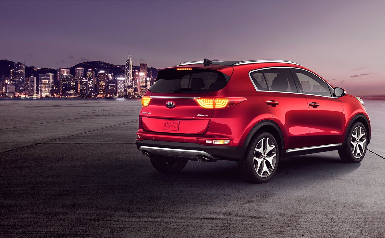 Kia Sportage Red Color Rear Back View In Night Sportage 2019 Colors Wallpaper & Background Download