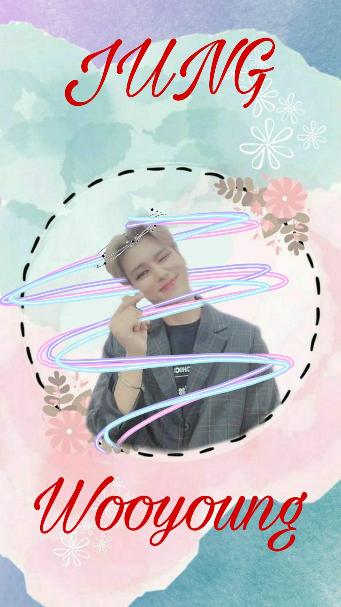 Jung Wooyoung wallpaper. Enjoy. Sorry about the spiral. I tried. ATEEZ 에이티즈 AMINO Amino