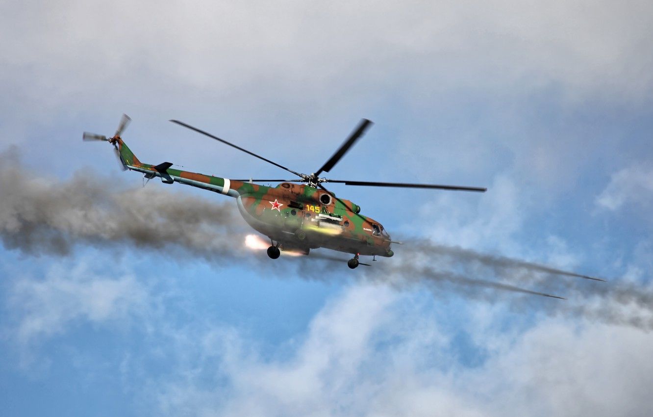 Wallpaper Helicopter, Miles, Missile Launch, Mi 8AMTSH Image For Desktop, Section авиация