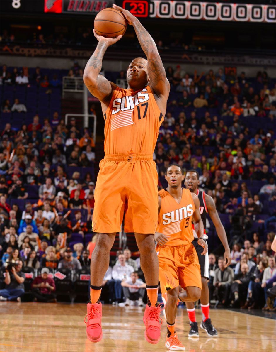 SoleWatch: P.J. Tucker Played in 'Red October' Yeezys for Charity. Nba players, Red octobers, Nba