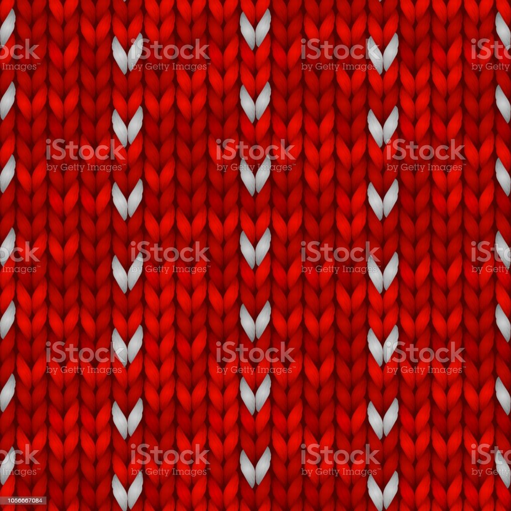 Winter Holiday Seamless Knitting Pattern With A Snowflakes Red Knitted Sweater Design Vector Illustration For Background And Wallpaper Stock Illustration Image Now