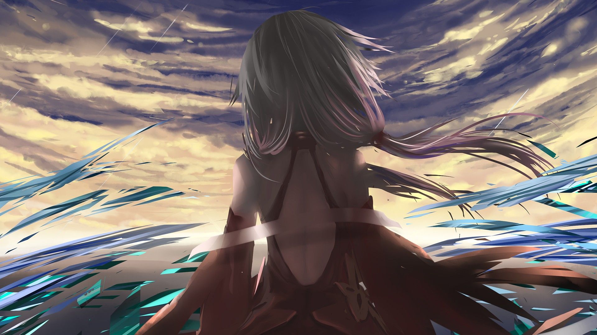 #anime girls, #Yuzuriha Inori, #Guilty Crown, wallpaper