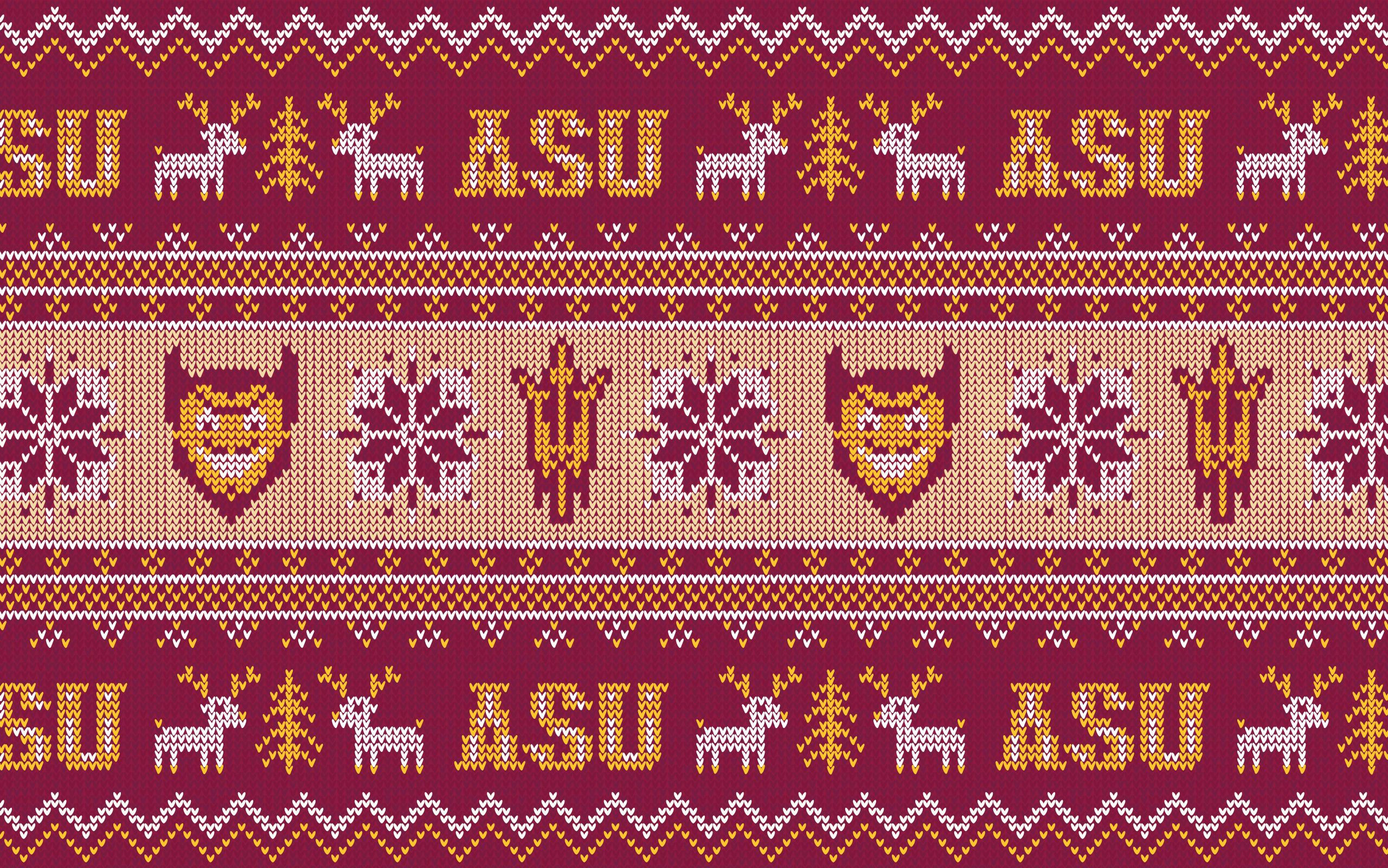 Ugly Sweater Holiday ASU Desktop Wallpaper