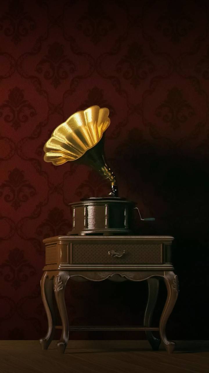 vintage gramophone wallpaper