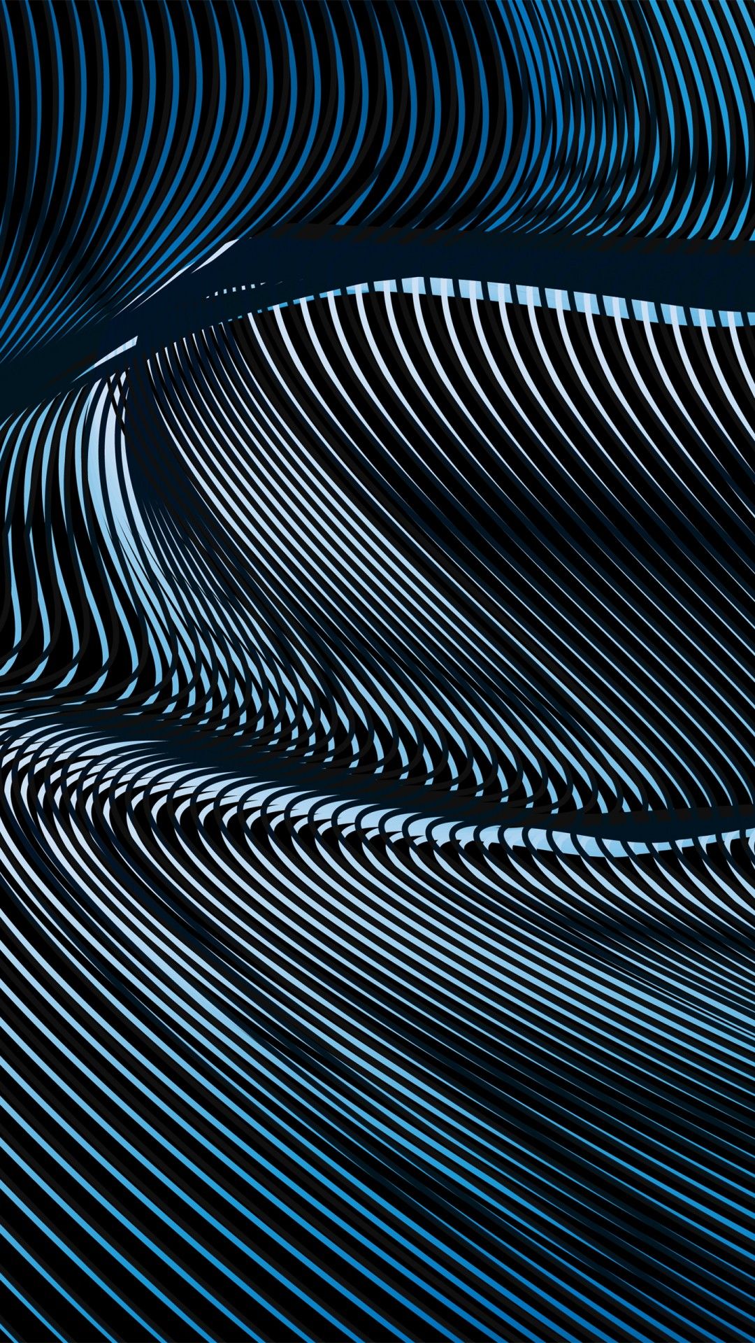 Blue And Black Lines 4K 5K HD Abstract Wallpaper