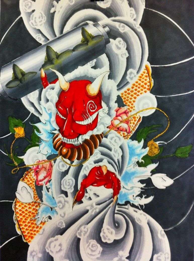 Japanese Demon Art Wallpaper Free Japanese Demon Art Background