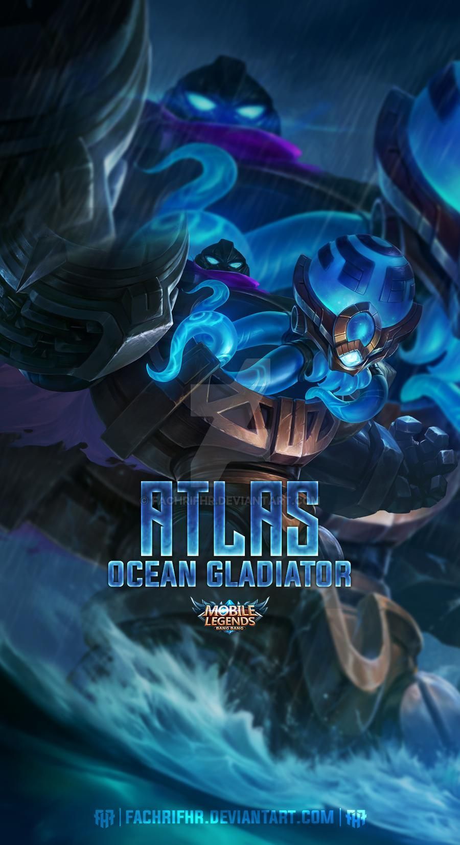Atlas Ocean Gladiator. Mobile legend wallpaper, Mobile legends, Hunter anime