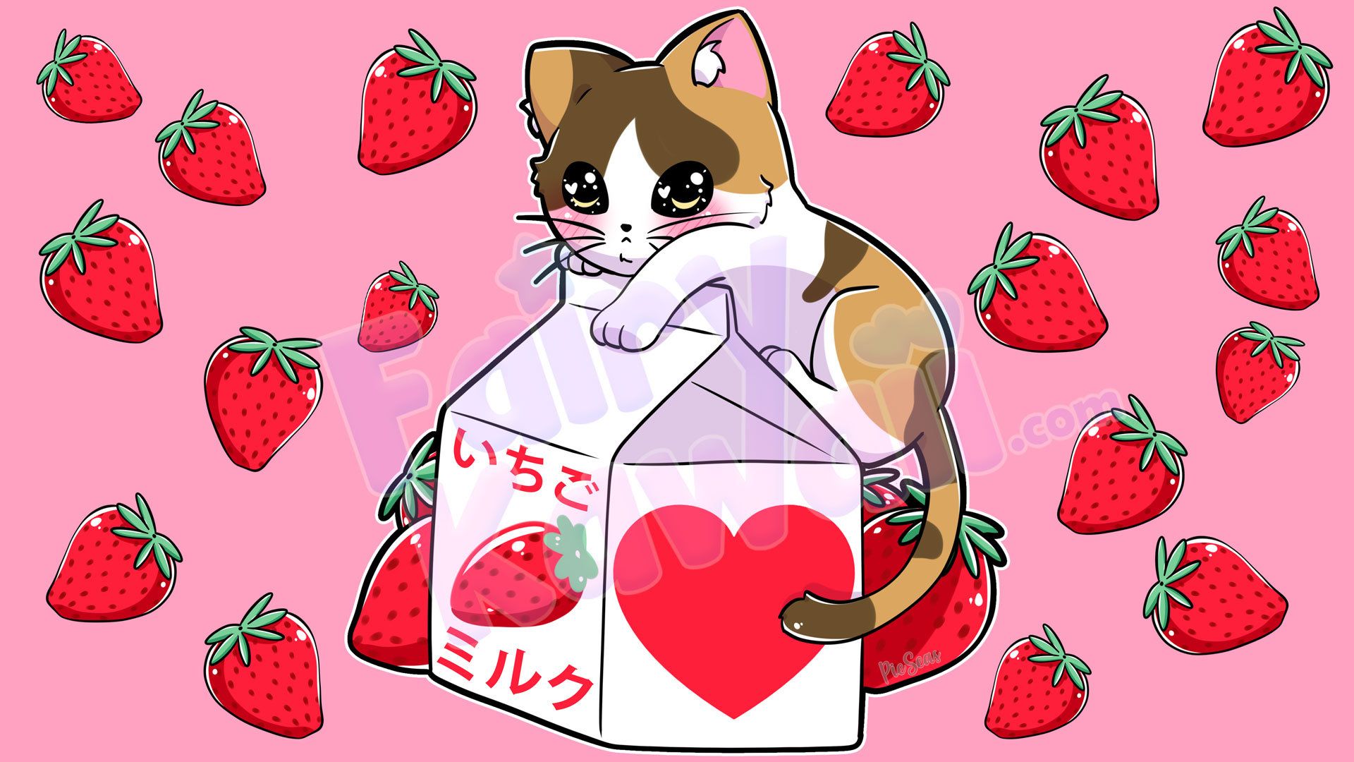 Strawberry Milk Kawaii Wallpapers Wallpaper Cave