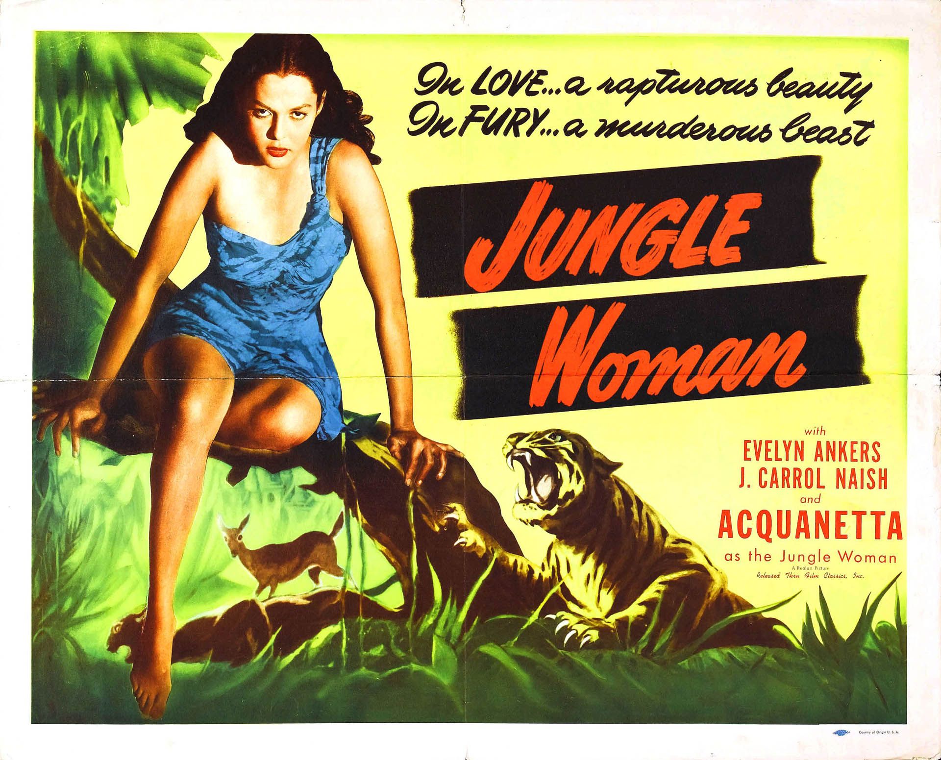 Jungle Woman 1940s Movie Posters
